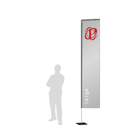 Beachflag Rechteck | Large (400 cm) | einseitig bedruckt