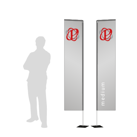 Beachflag Rechteck | Medium (300 cm) | beidseitig bedruckt