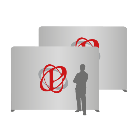 Textilwand ALU | 300er gerade | beidseitig bedruckt