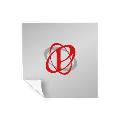 Aufkleber Polymer 2D - weiß und transparent