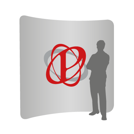 Textilwand ALU | 240er gebogen | einseitig bedruckt