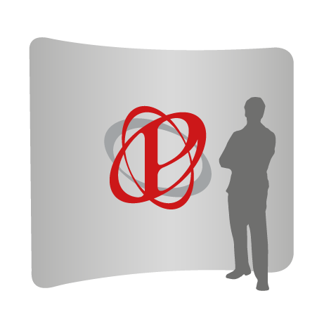 Textilwand ALU | 300er gebogen | einseitig bedruckt