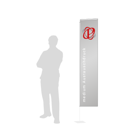 Beachflag Rechteck Austauschdruck | Medium (300 cm) | einseitig bedruckt