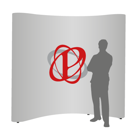 Pop-Up Faltwand | 3 x 3 Felder gebogen | einseitig bedruckt