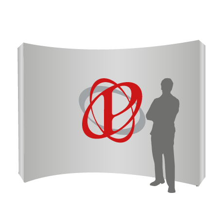 Textilfaltwand | 4 x 3 Felder gebogen | einseitig bedruckt