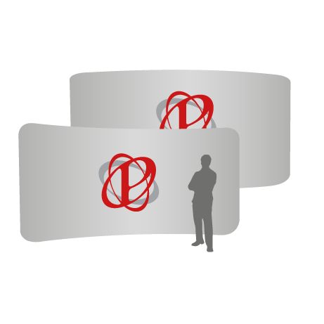 Textilwand ALU | 600er gebogen | beidseitig bedruckt