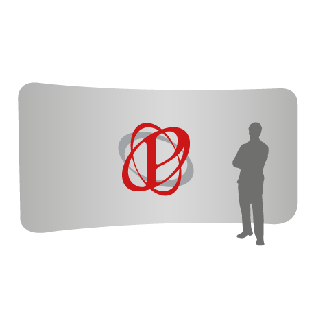 Textilwand ALU | 600er gebogen | einseitig bedruckt