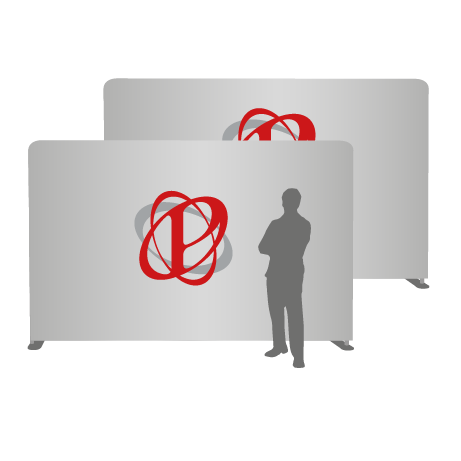 Textilwand ALU | 400er gerade | beidseitig bedruckt