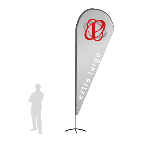 Beachflag Drop | Extra Large (460 cm) | einseitig bedruckt