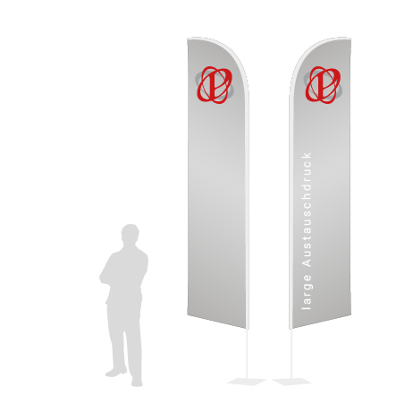 Beachflag Wind Austauschdruck | Large (400 cm) | beidseitig bedruckt