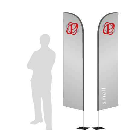 Beachflag Wind | Small (260 cm) | beidseitig bedruckt