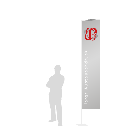 Beachflag Rechteck Austauschdruck | Large (400 cm) | einseitig bedruckt