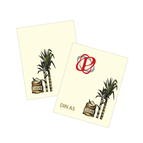 Flyer aus Zuckerrohr | DIN A5 | beidseitig bedruckt