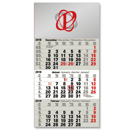 3-Monatskalender für das Folgejahr