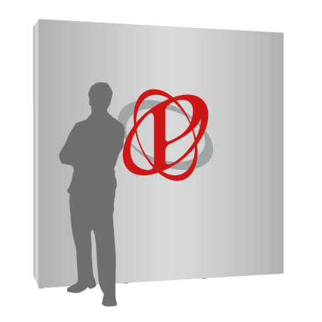 Textilfaltwand | 3 x 3 Felder gerade | einseitig bedruckt