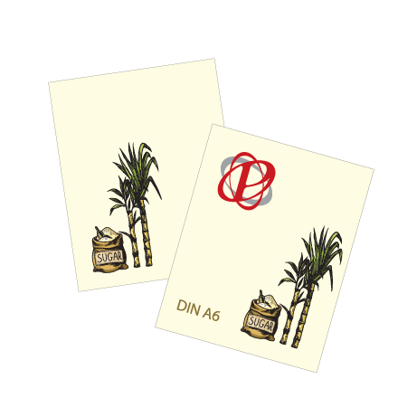Flyer aus Zuckerrohr | DIN A6 | beidseitig bedruckt